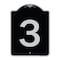 Signmission Sign with Number 3 Heavy-Gauge Aluminum Architectural Sign, 24" x 18", BS-1824-22896 A-DES-BS-1824-22896 - alternate 1